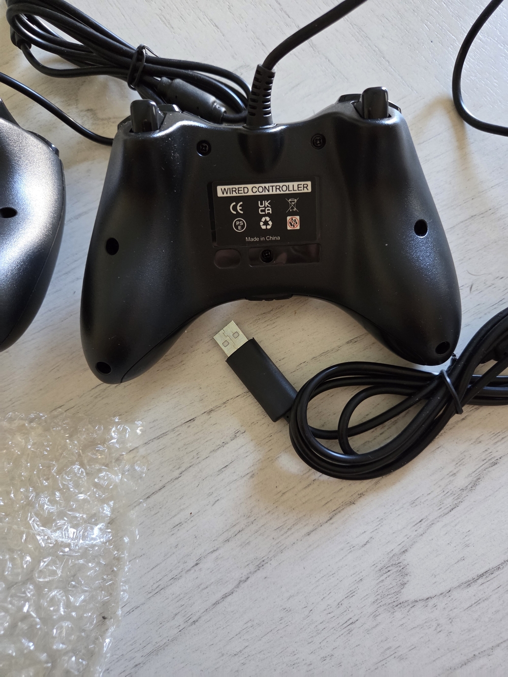 2 New Xbox 360 Wired controller Gamepad Controller for Xbox 360 - Black